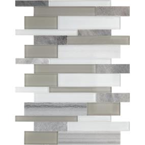 Mosaic Marmara and Glass Polished Gray Tile