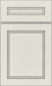 5 Piece Icy Avalanche Grey Stone Paint - White 5 Piece Cabinets