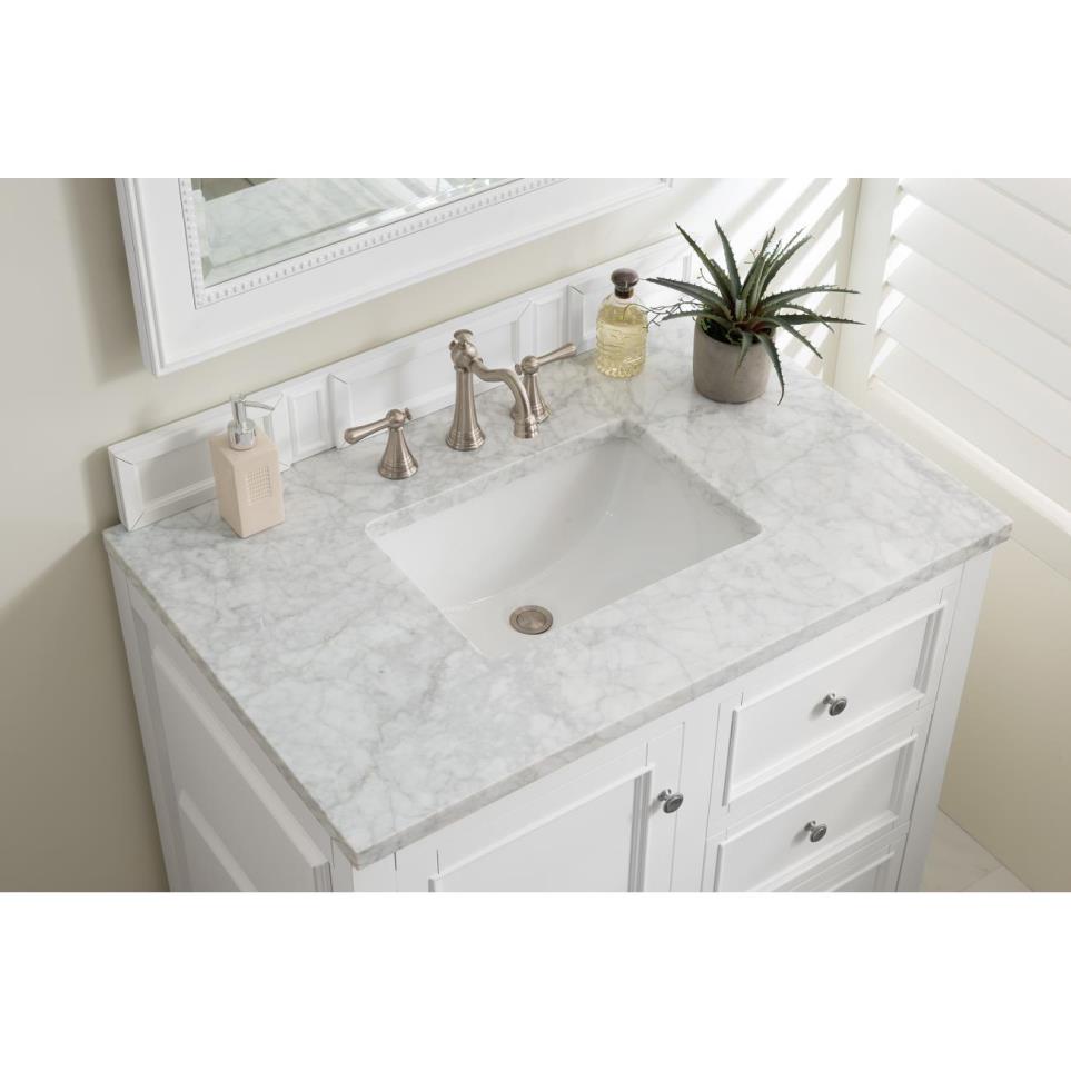 Base with Sink Top Bright White White Vanities