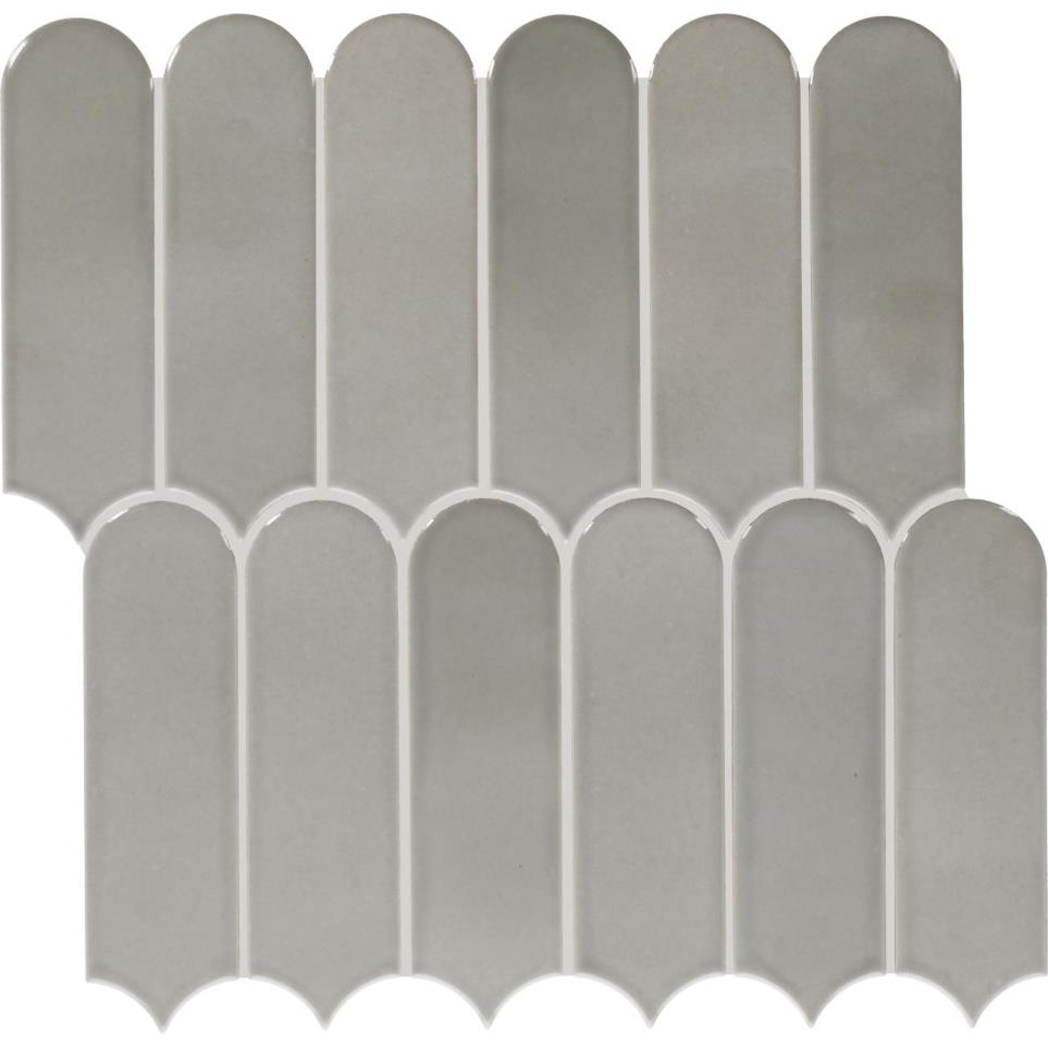 Mosaic Smokey Gray Glossy Gray Tile