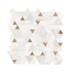 Mosaic Calacatta Dolomiti Gray Blend Polished Gray Tile
