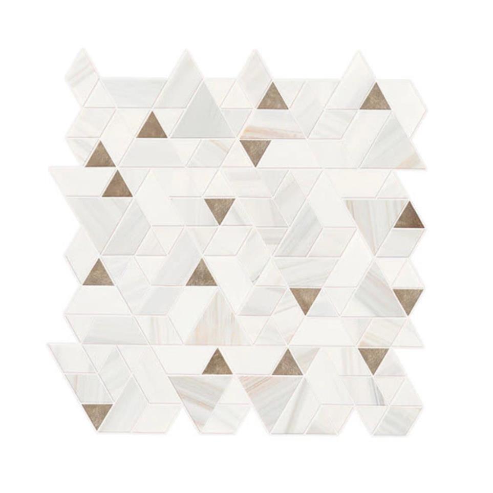 Mosaic Calacatta Dolomiti Gray Blend Polished Gray Tile
