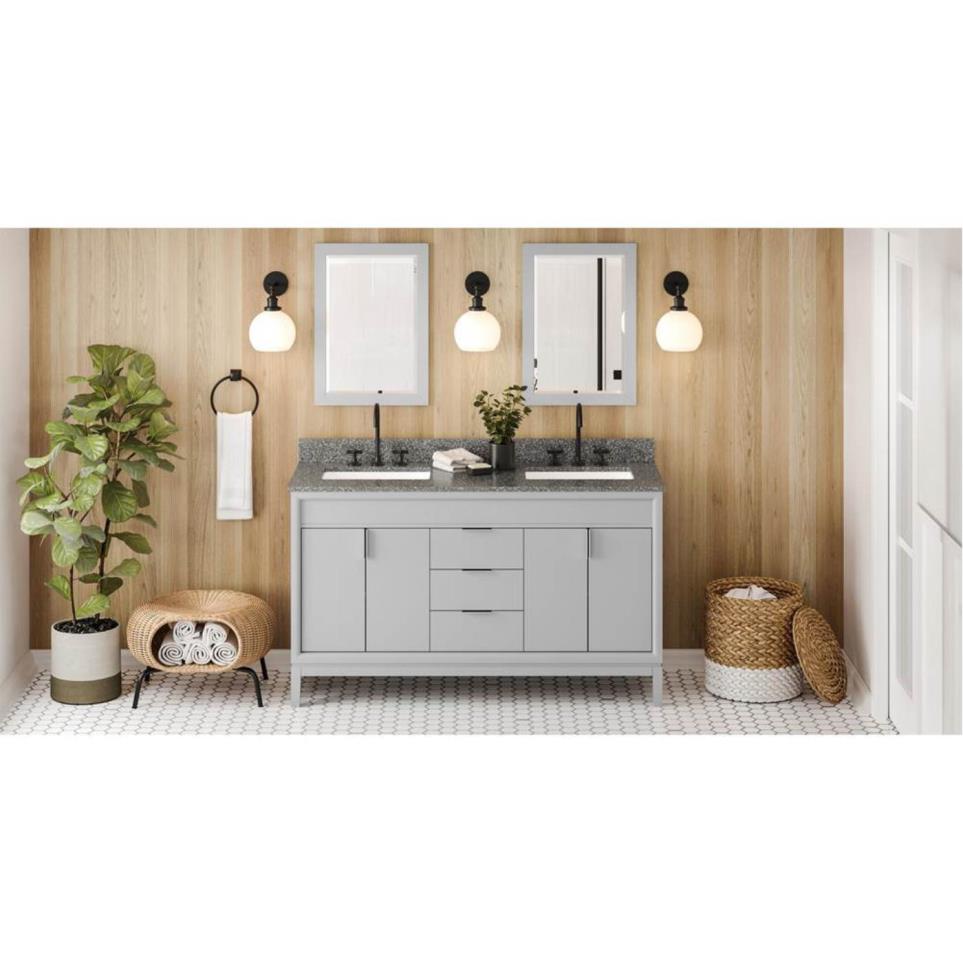 Base with Sink Top Grey Grey / Black Vanities