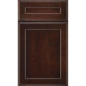Square Teaberry Dark Finish Square Cabinets