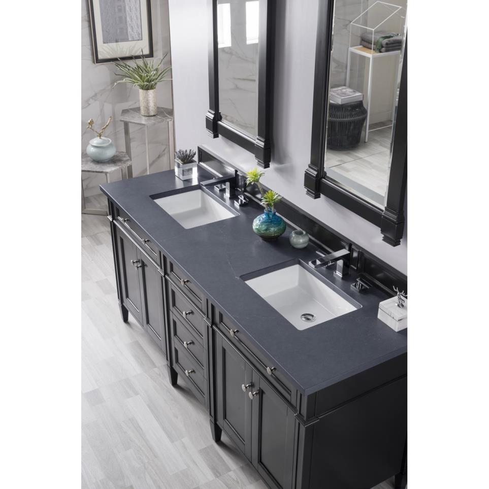 Base with Sink Top Black Onyx Grey / Black Vanities