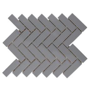 Mosaic Suede Gray Glossy Gray Tile