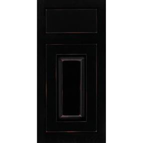 Square Blackberry Dark Finish Square Cabinets