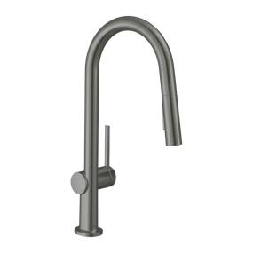 Kitchen Brushed Black Chrome Black Faucets