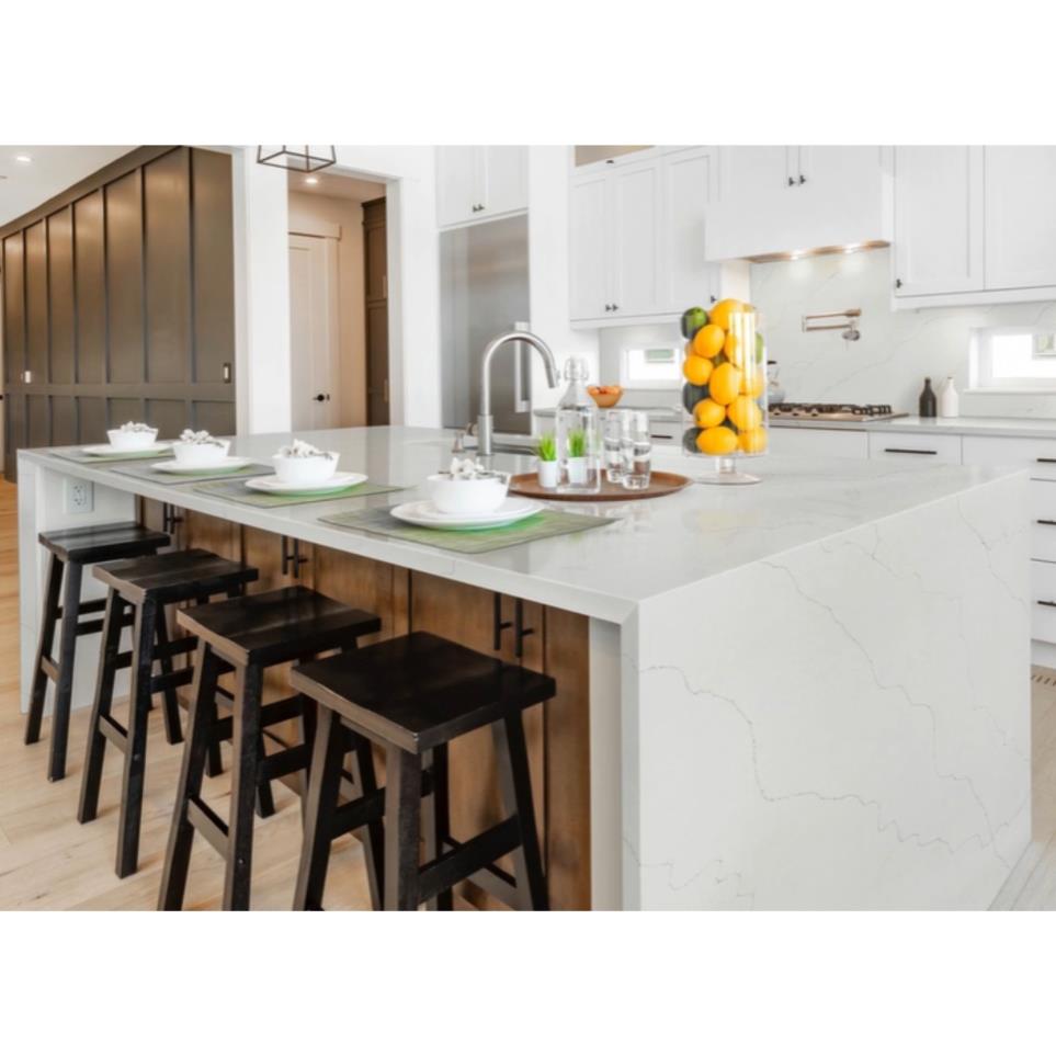 Slab Calacatta Duolina Grey / Black Quartz Countertops
