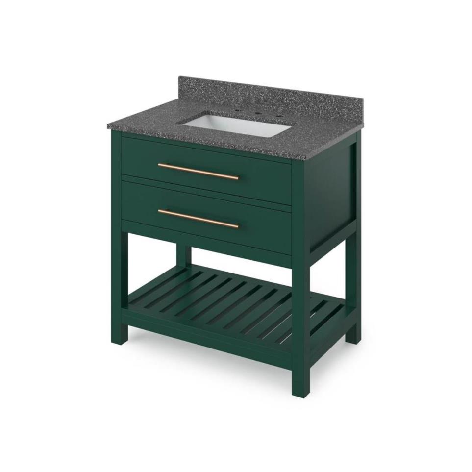 Base with Sink Top Green Green Vanities