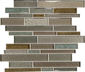 Mosaic Sapphire Lagoon Glass Brown Tile