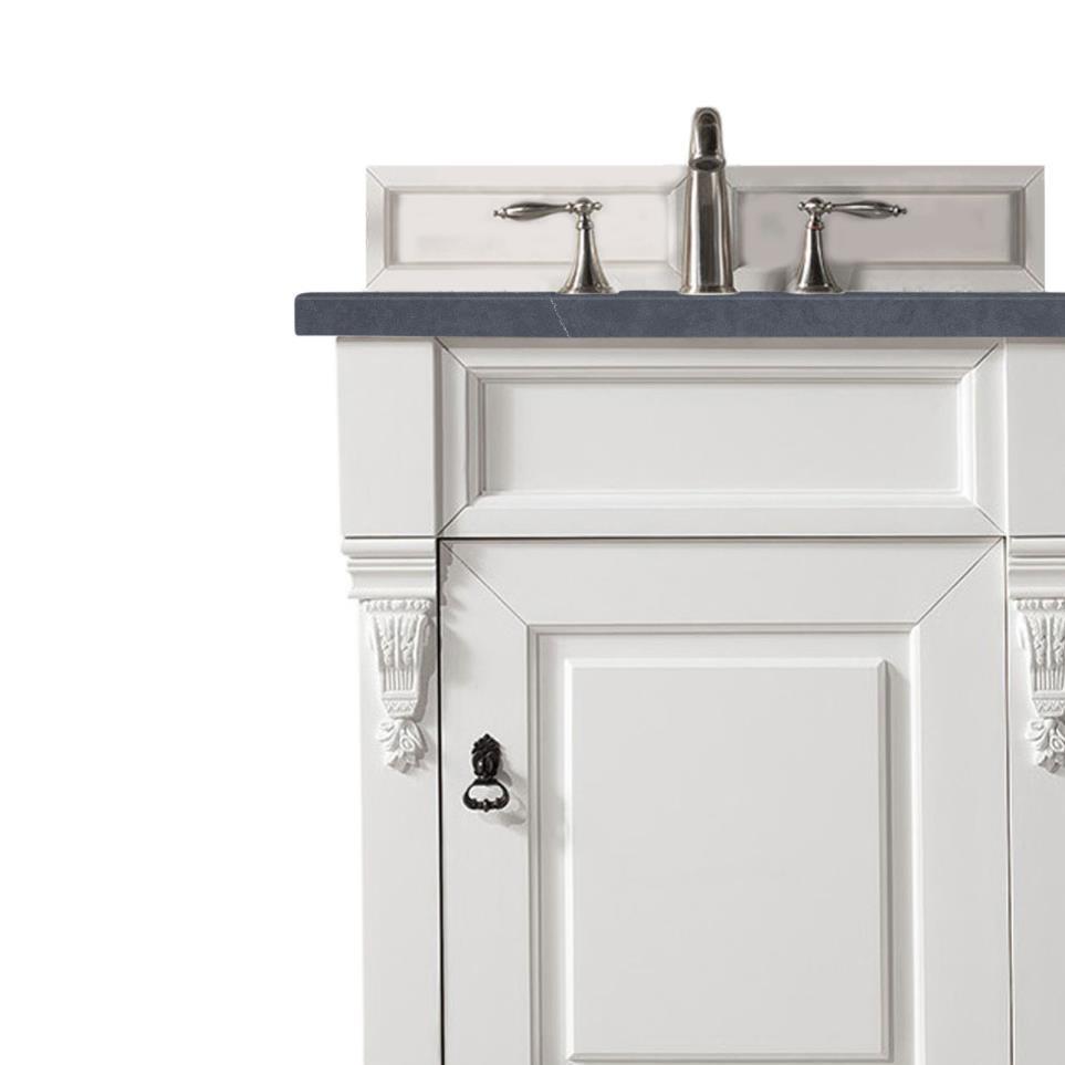 Base with Sink Top Bright White White Vanities