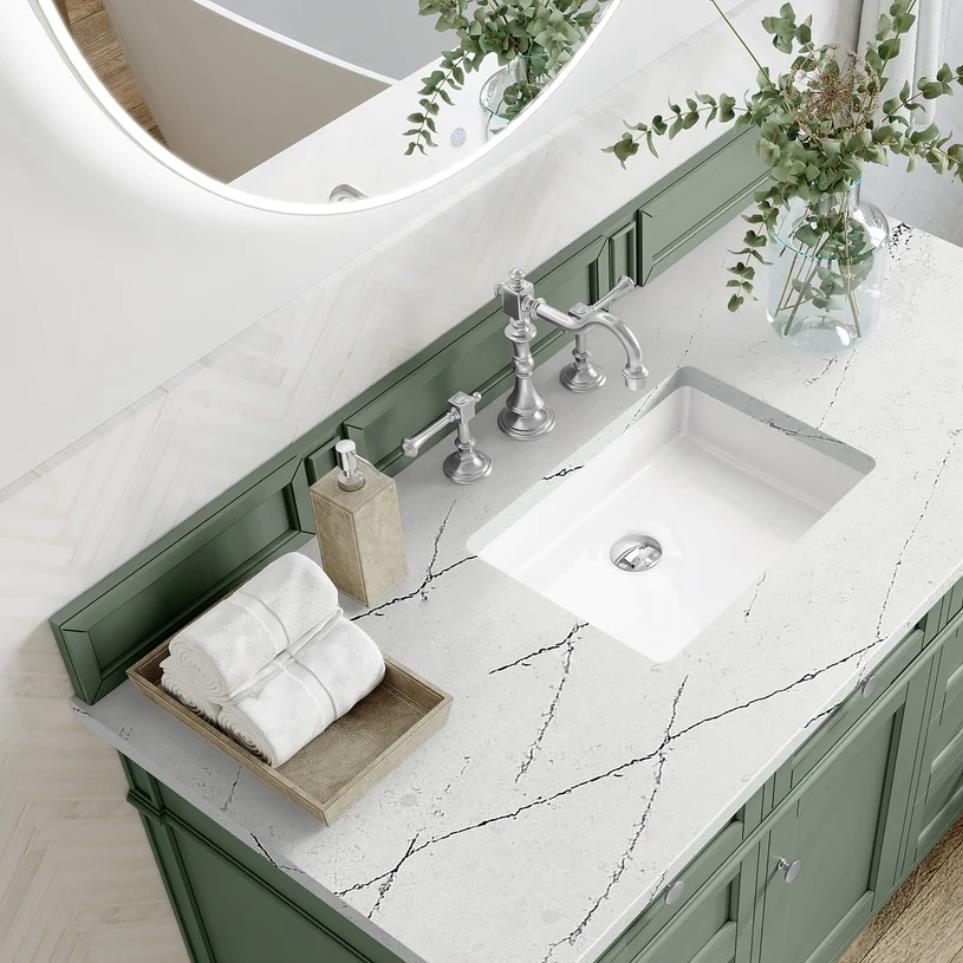 Base with Sink Top Smokey Celadon Green Vanities