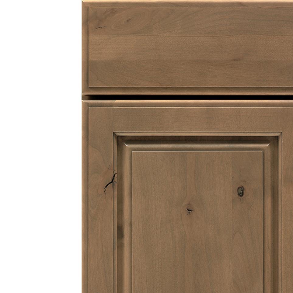 Square Buckskin Medium Finish Square Cabinets