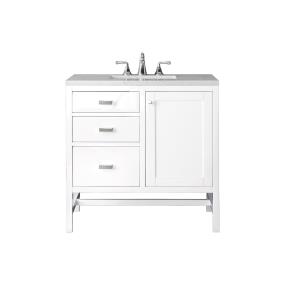 Base with Sink Top Glossy White White Vanities