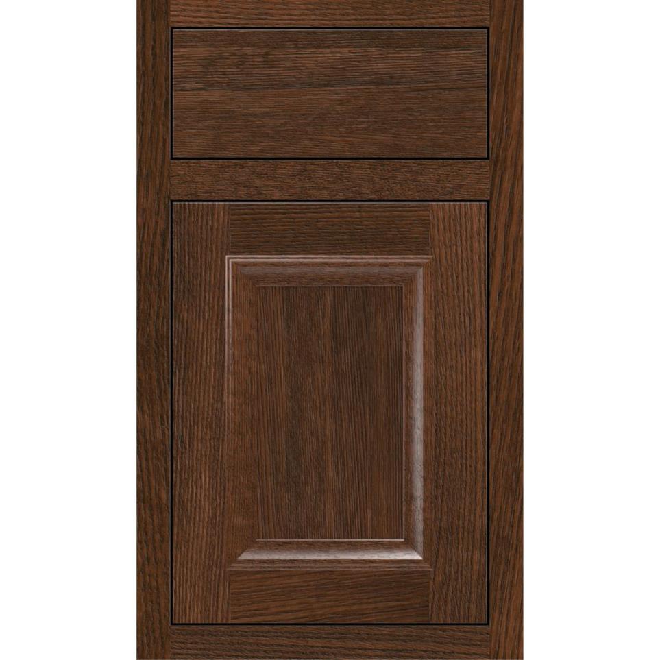 Square Sepia Dark Finish Square Cabinets