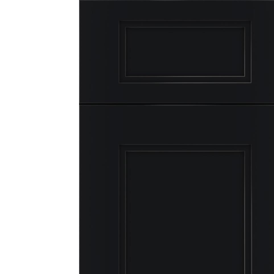 5 Piece Gunmetal Blue Dark Finish 5 Piece Cabinets