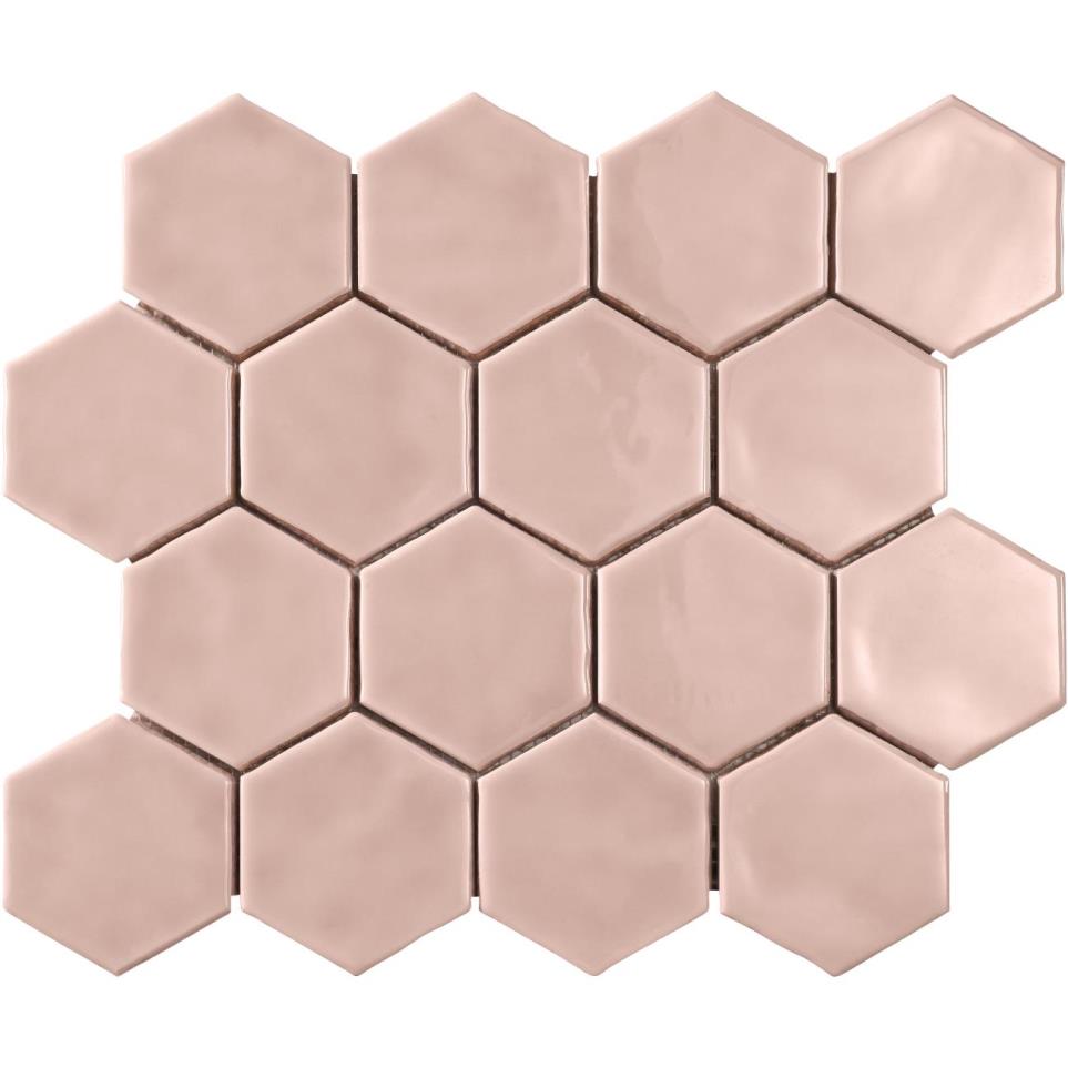 Mosaic Rose Glossy Pink Tile