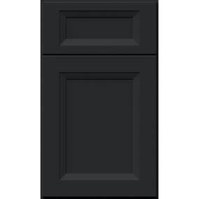 Square Pitch Black Dark Finish Square Cabinets