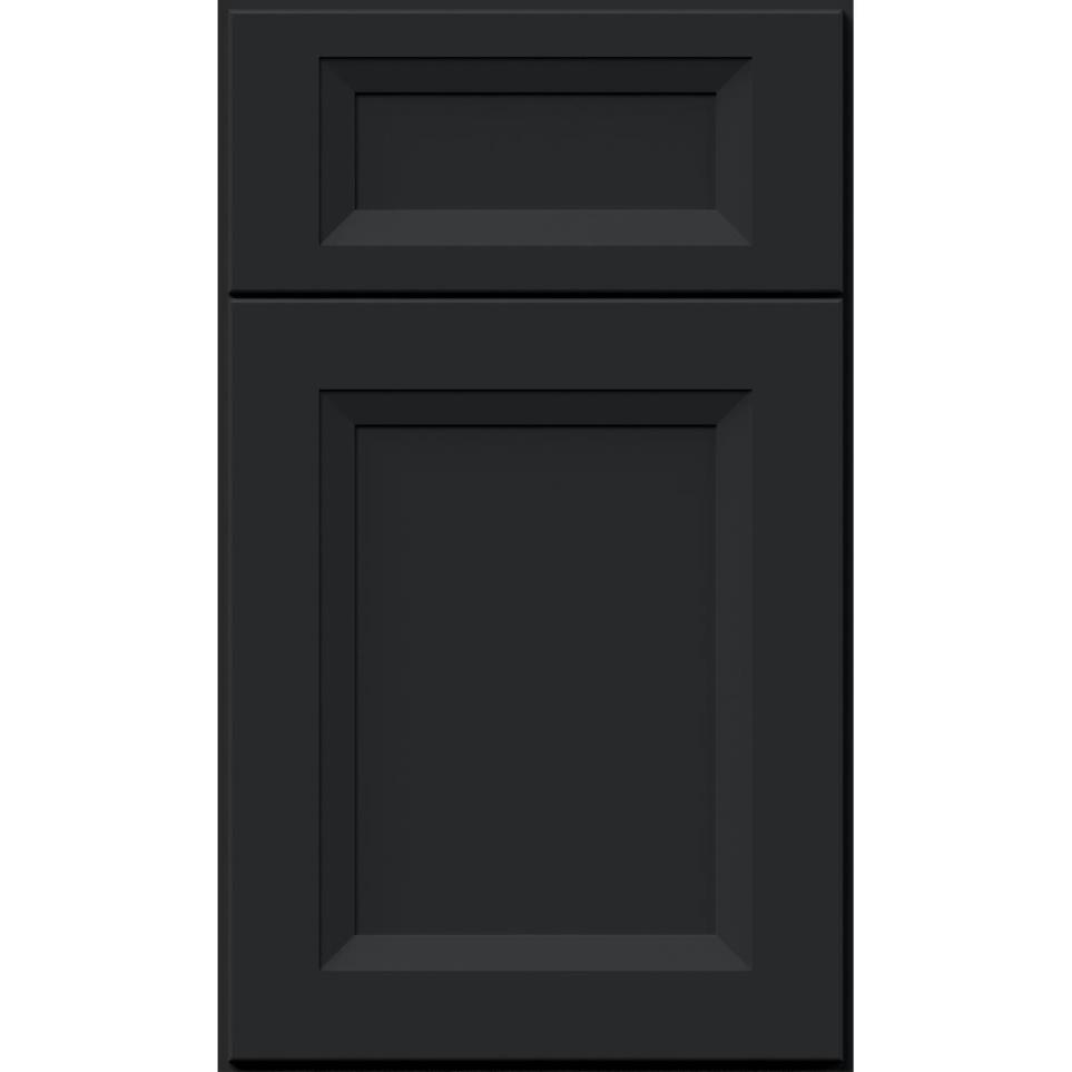 Square Pitch Black Dark Finish Square Cabinets