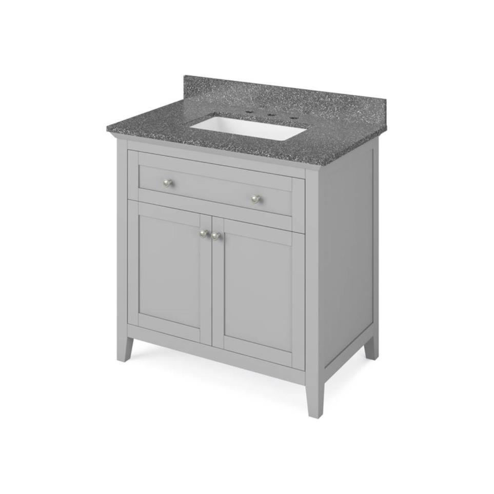 Base with Sink Top Grey Grey / Black Vanities