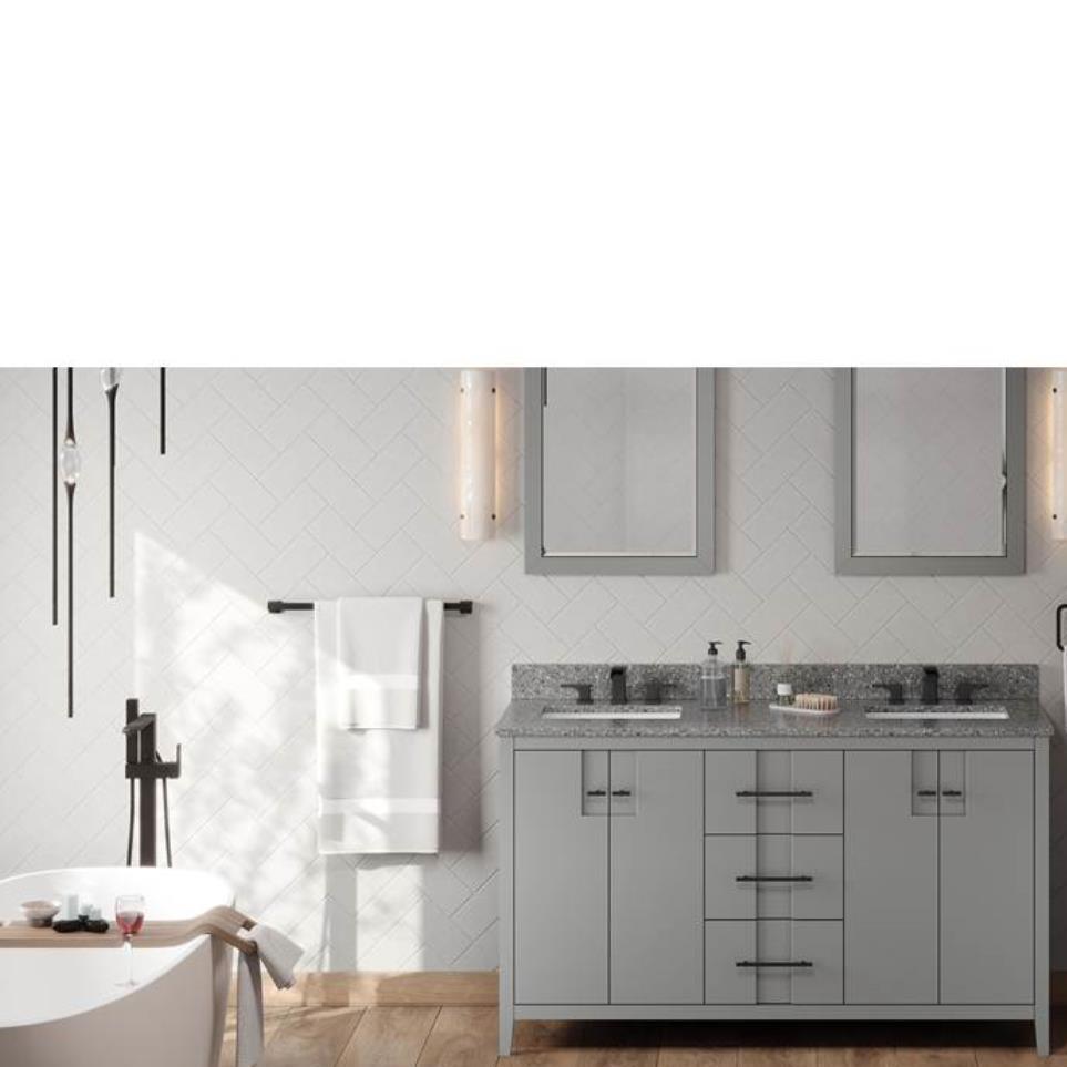 Base with Sink Top Grey Grey / Black Vanities