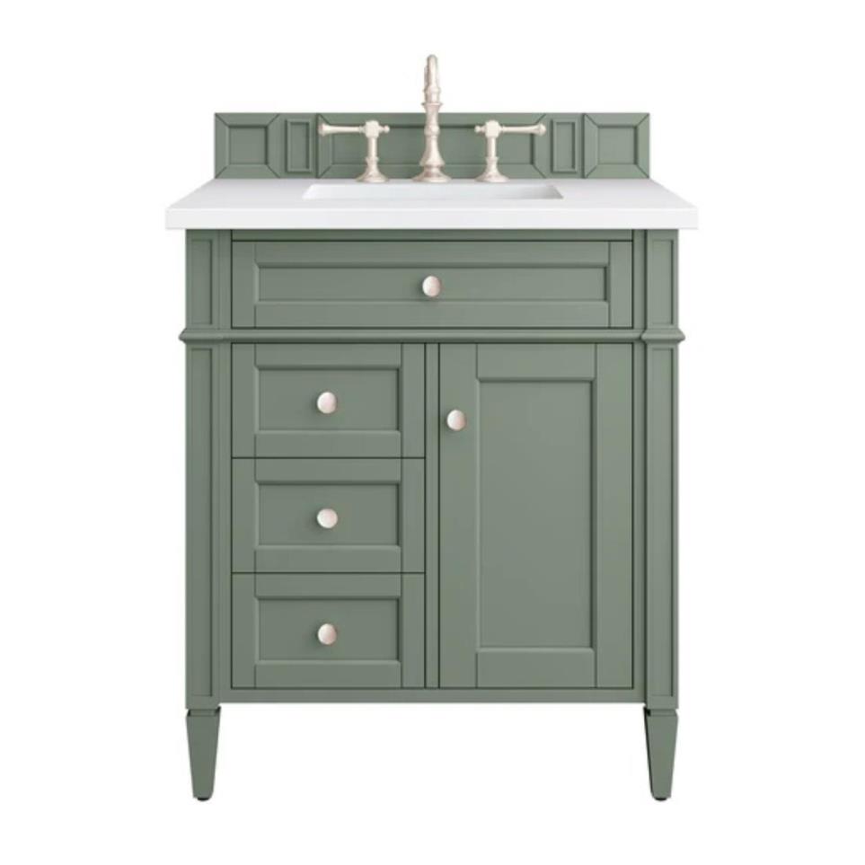 Base with Sink Top Smokey Celadon Green Vanities