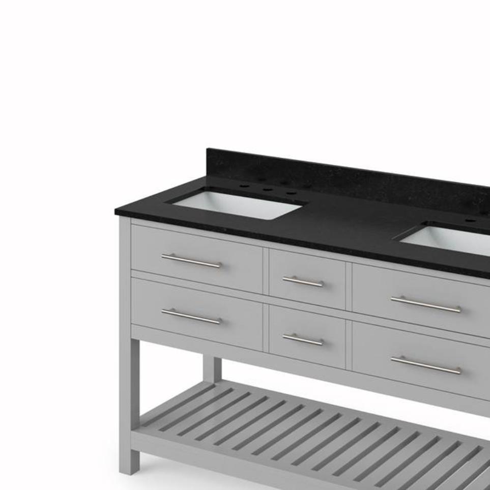 Base with Sink Top Grey Grey / Black Vanities