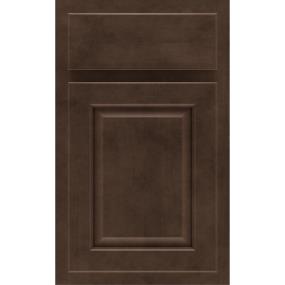 Square Thatch Dark Finish Square Cabinets
