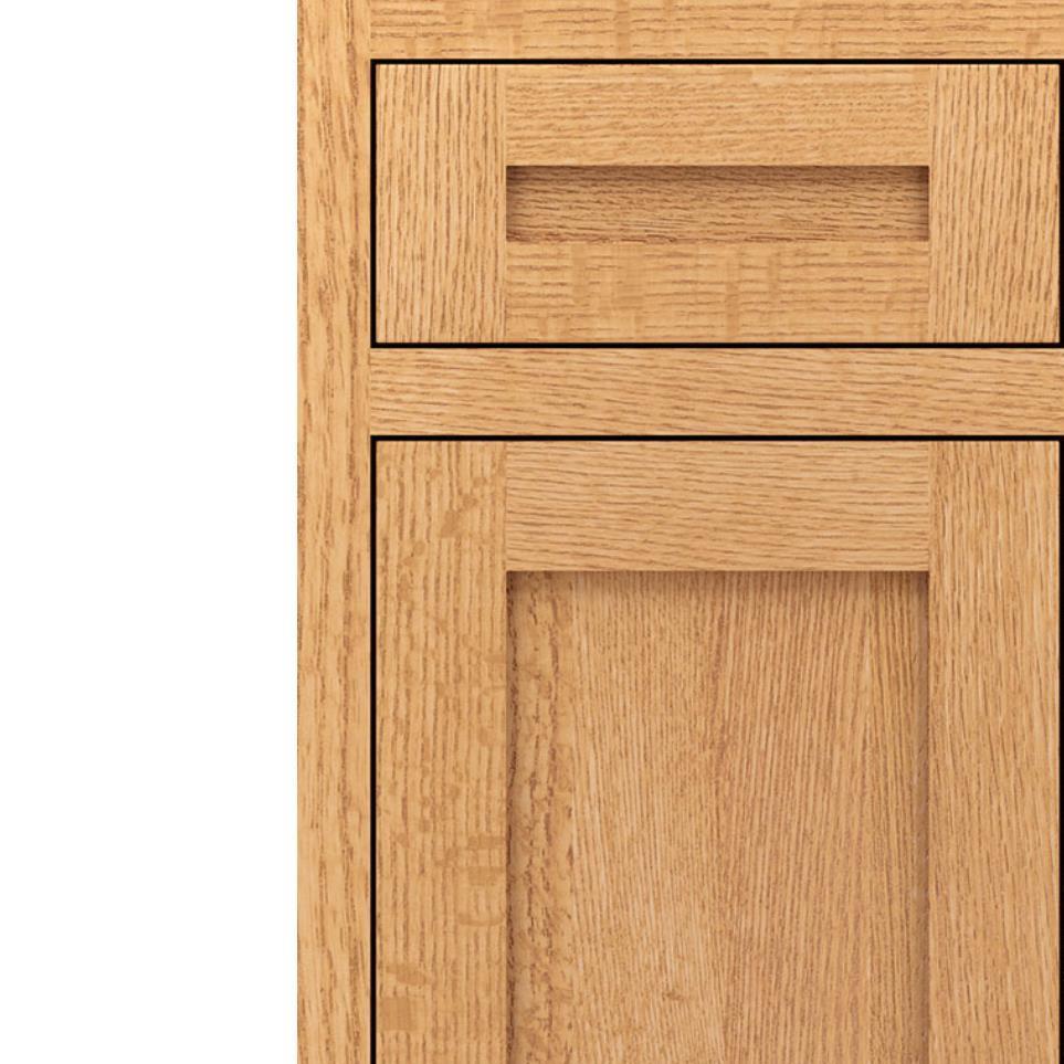 Square Natural Light Finish Square Cabinets