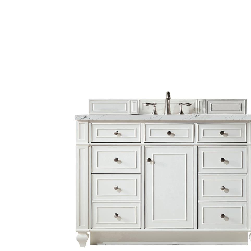 Base with Sink Top Bright White White Vanities