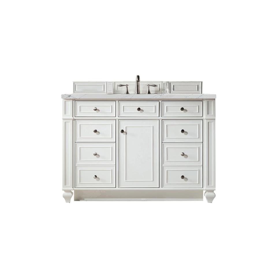 Base with Sink Top Bright White White Vanities