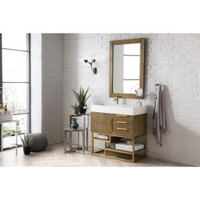 Base with Sink Top Latte Oak Light Finish Vanities