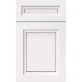 5 Piece White With Toasted Almond Detail Glaze - Paint 5 Piece Cabinets