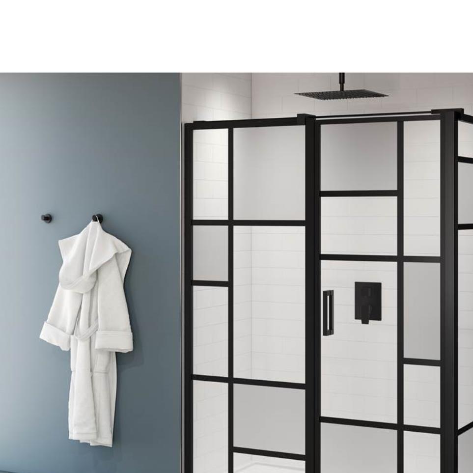 Door Matte Black/Mist/Clear Black Showers