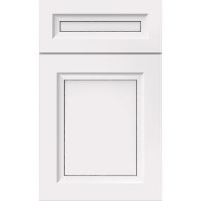 Square White With Amaretto Creme Detail Glaze - Paint Square Cabinets