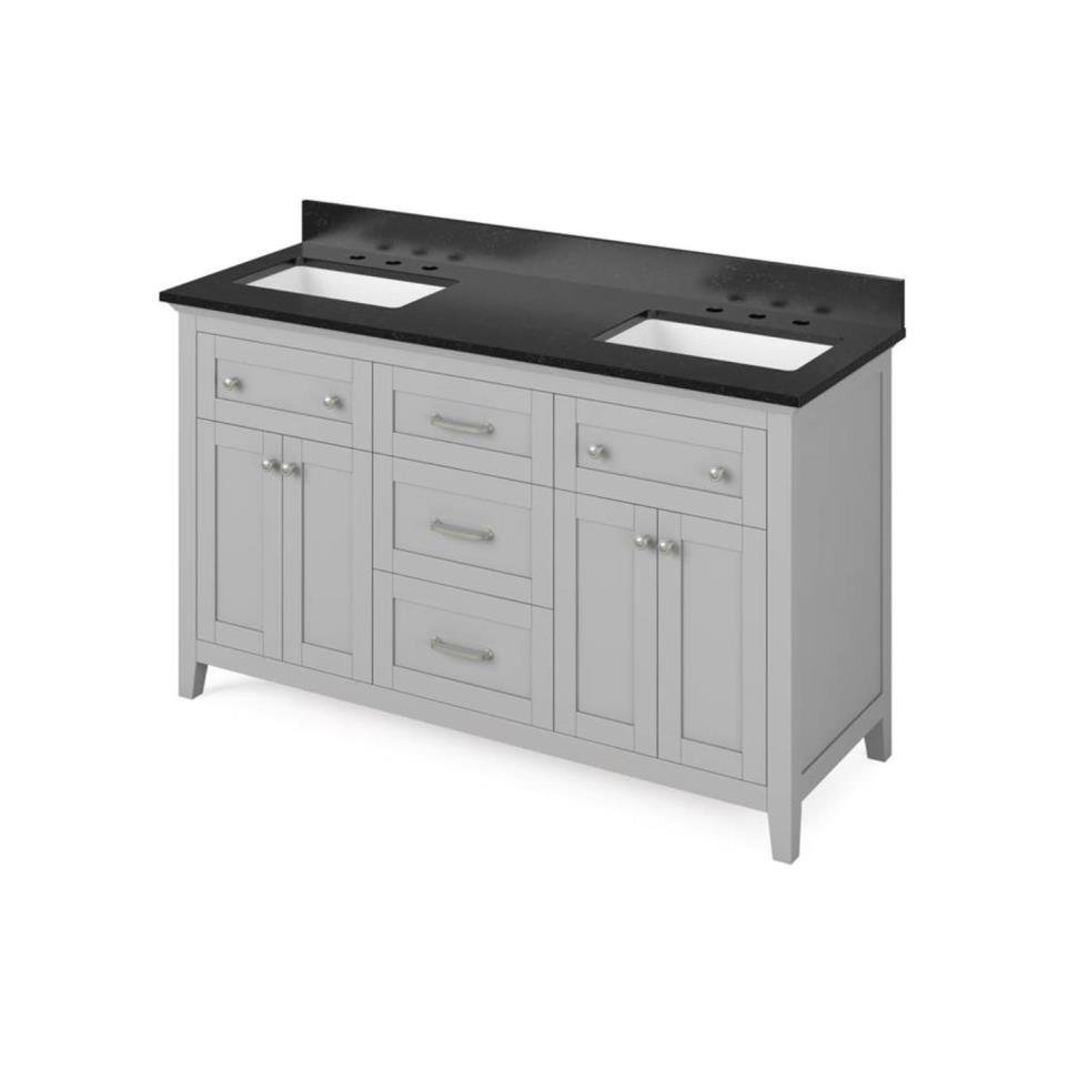 Base with Sink Top Grey Grey / Black Vanities