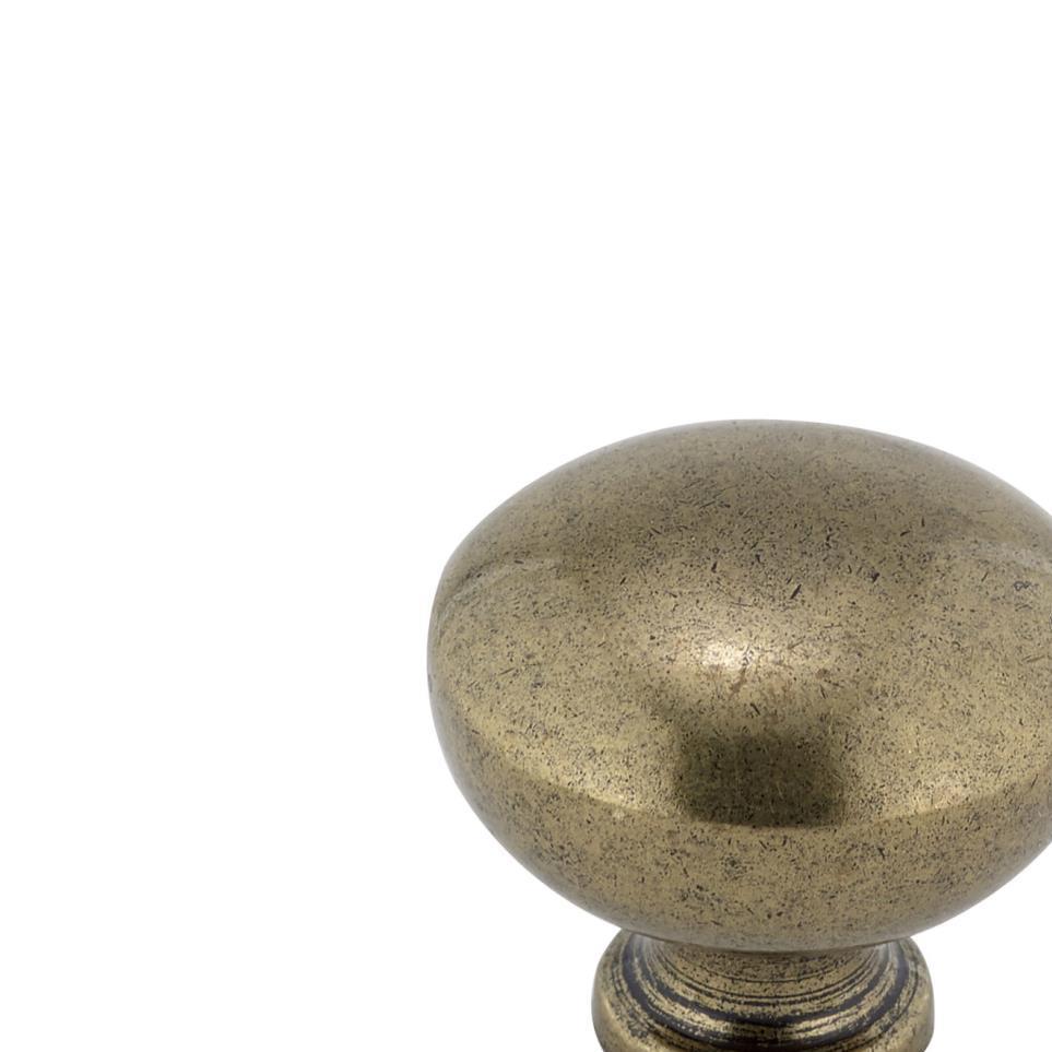 Knob Burnished Brass Brass / Gold Knobs