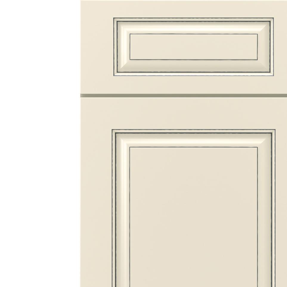 5 Piece Coconut Slate Paint - White 5 Piece Cabinets