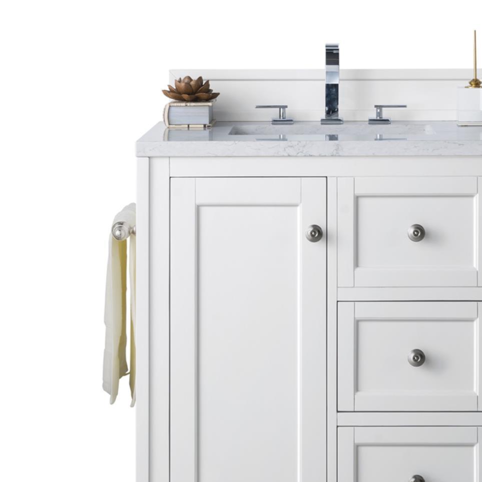 Base with Sink Top Bright White White Vanities