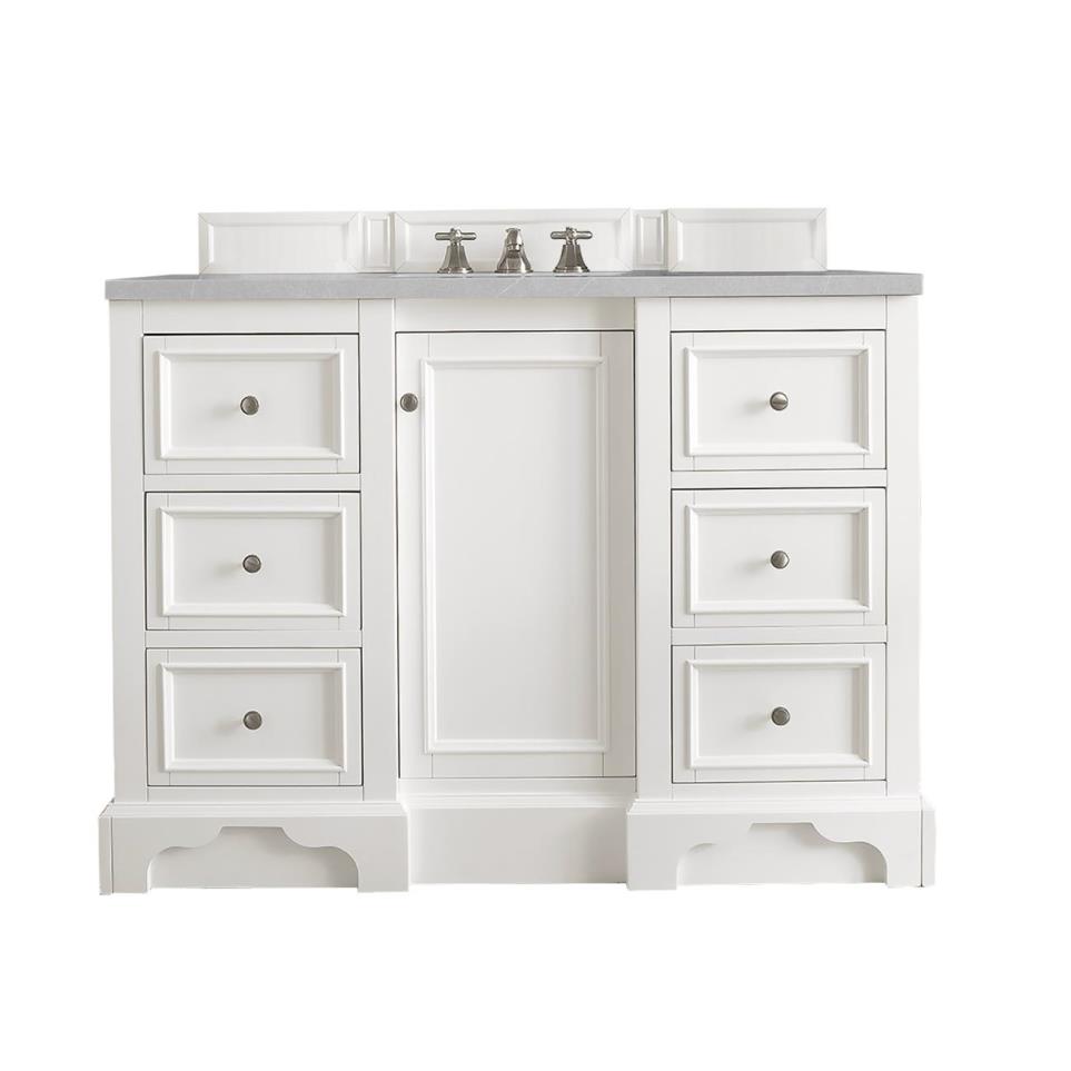 Base with Sink Top Bright White White Vanities