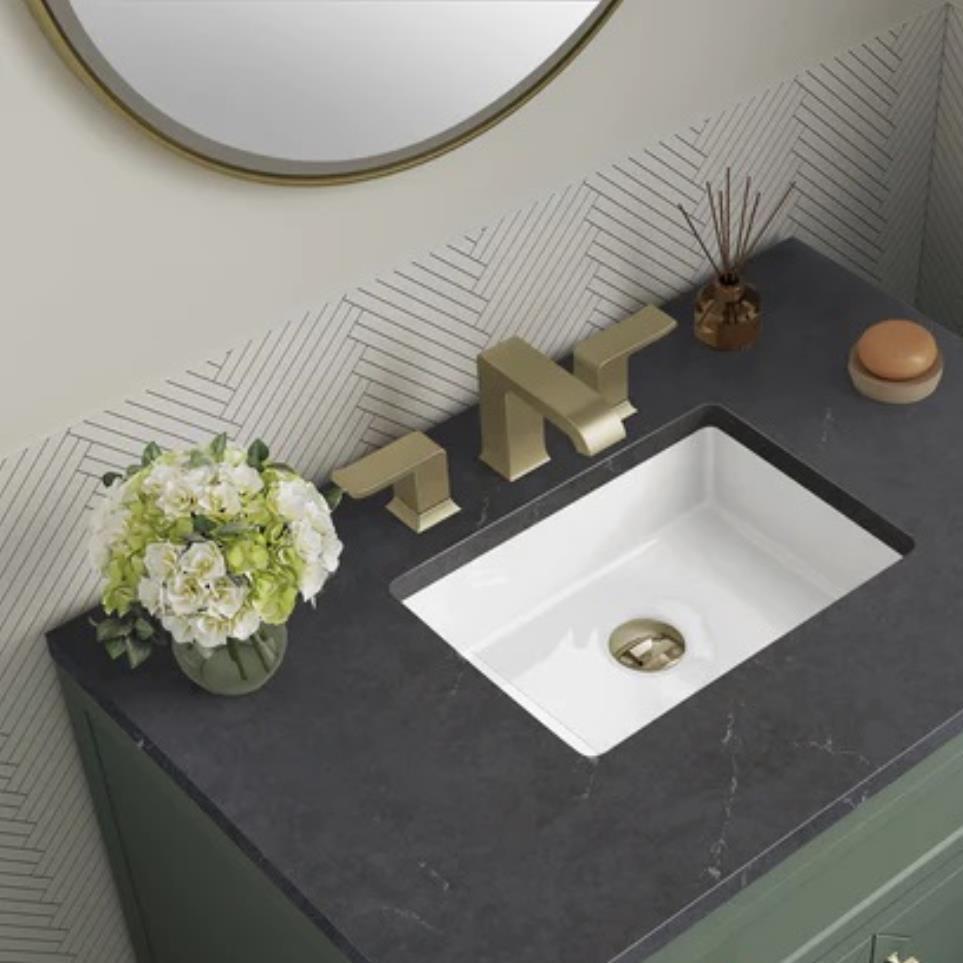 Base with Sink Top Smokey Celadon Green Vanities