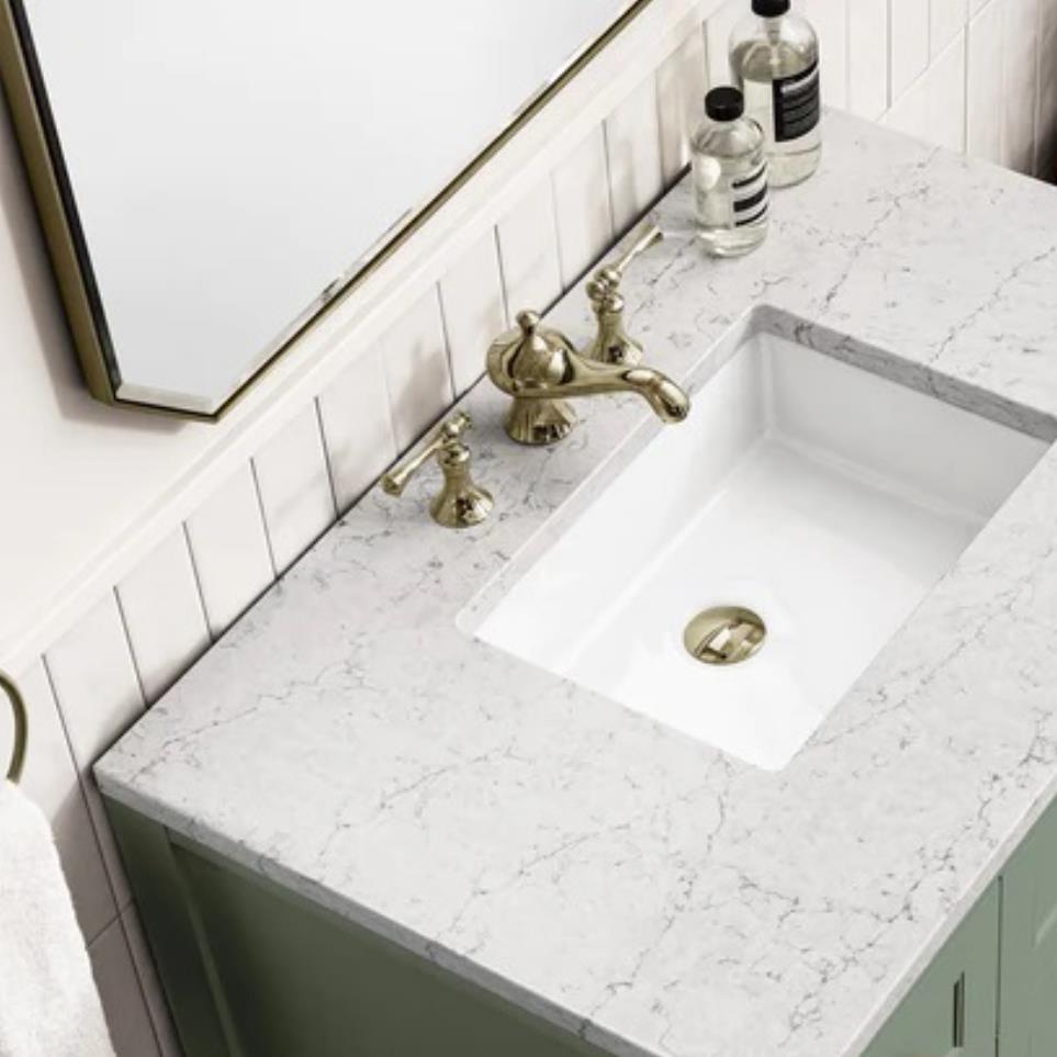 Base with Sink Top Smokey Celadon Green Vanities