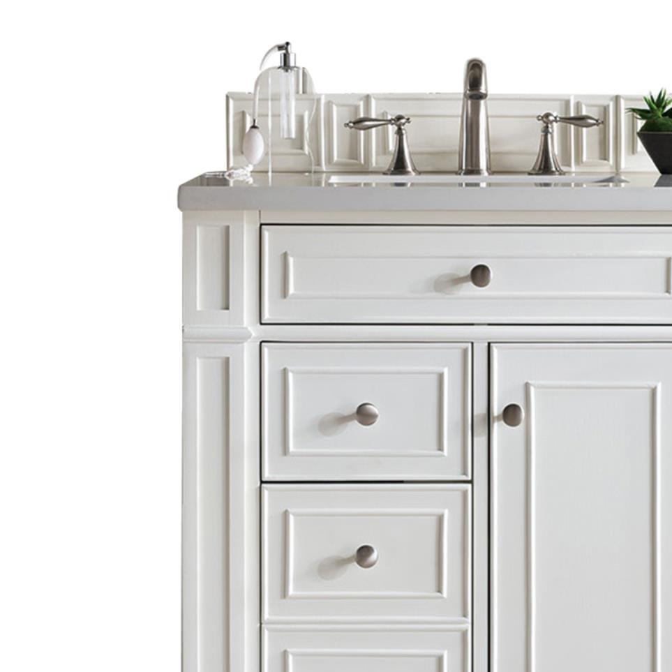 Base with Sink Top Bright White White Vanities