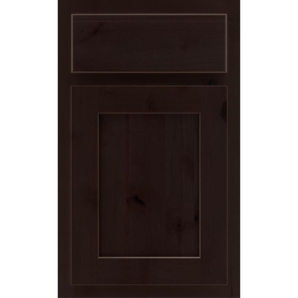 Square Thatch Dark Finish Square Cabinets