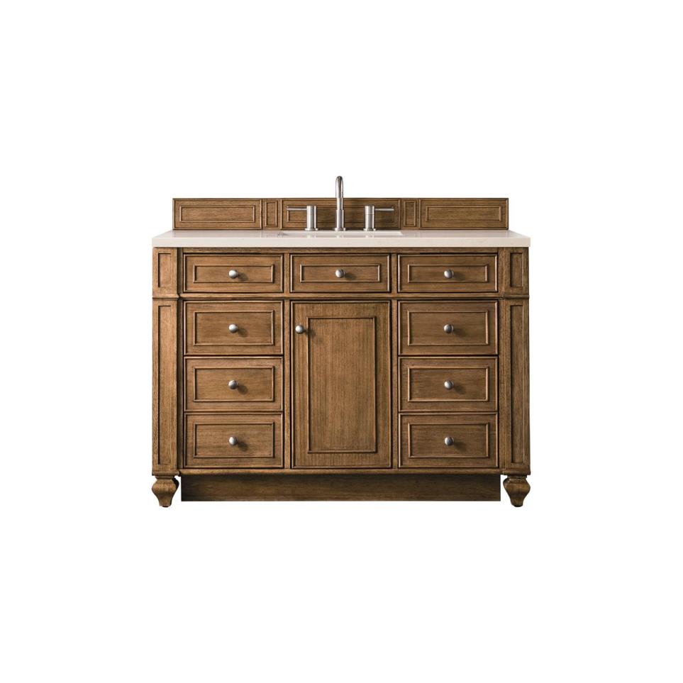 Base with Sink Top Saddle Brown Medium Finish Vanities