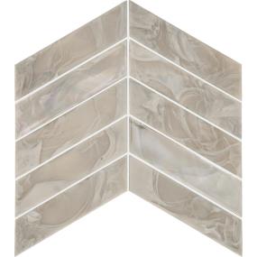 Mosaic Galactic Swirl Satin Gray Tile