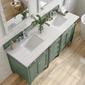 Base with Sink Top Smokey Celadon Green Vanities