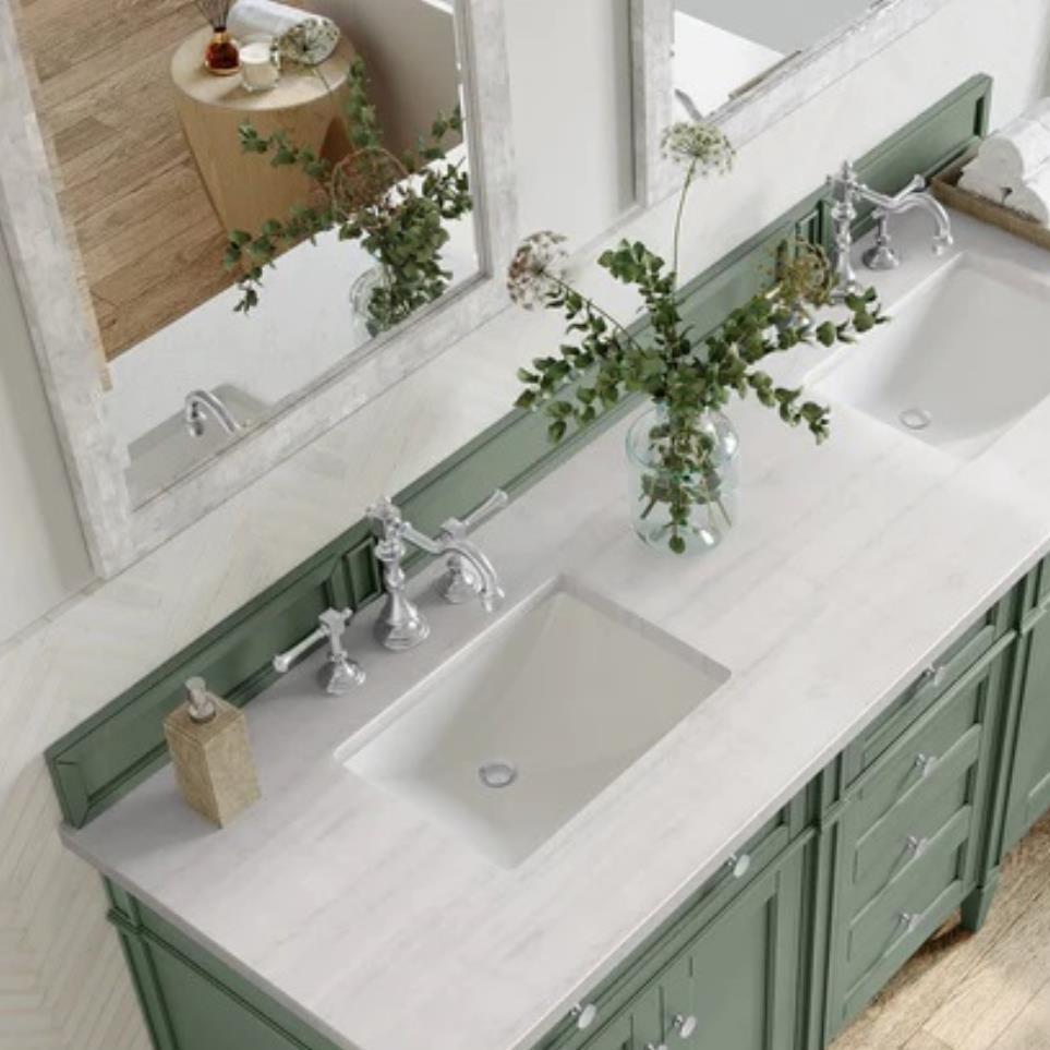 Base with Sink Top Smokey Celadon Green Vanities