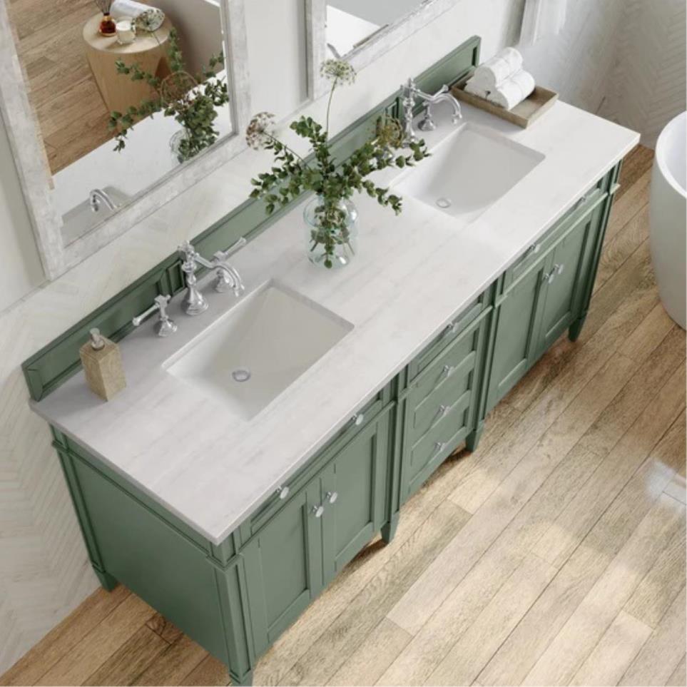 Base with Sink Top Smokey Celadon Green Vanities